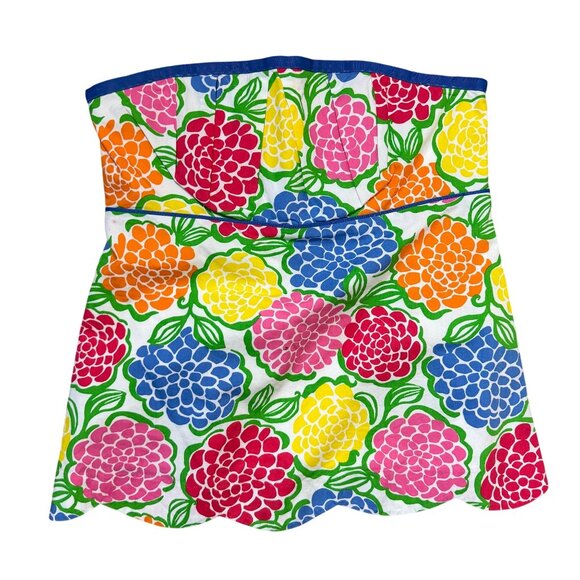 Lilly Pulitzer Strapless Floral Cael Top Multi Womens Size 8 Resortwear Vacation - Picture 1 of 6